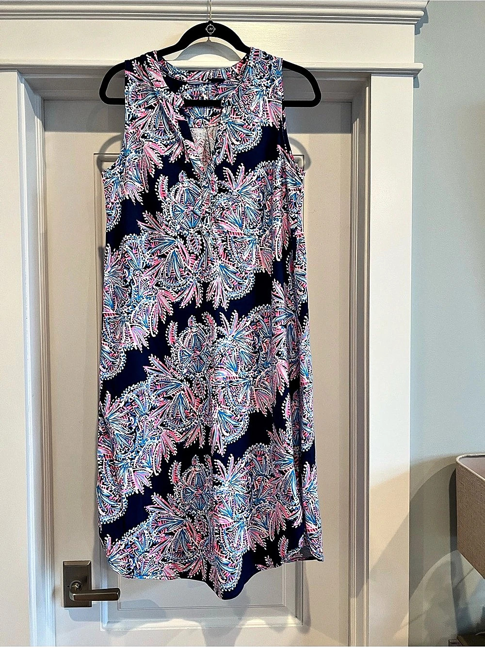 Lilly Pulitzer Abstract Print Mini Dress with belt - Picture 3 of 6